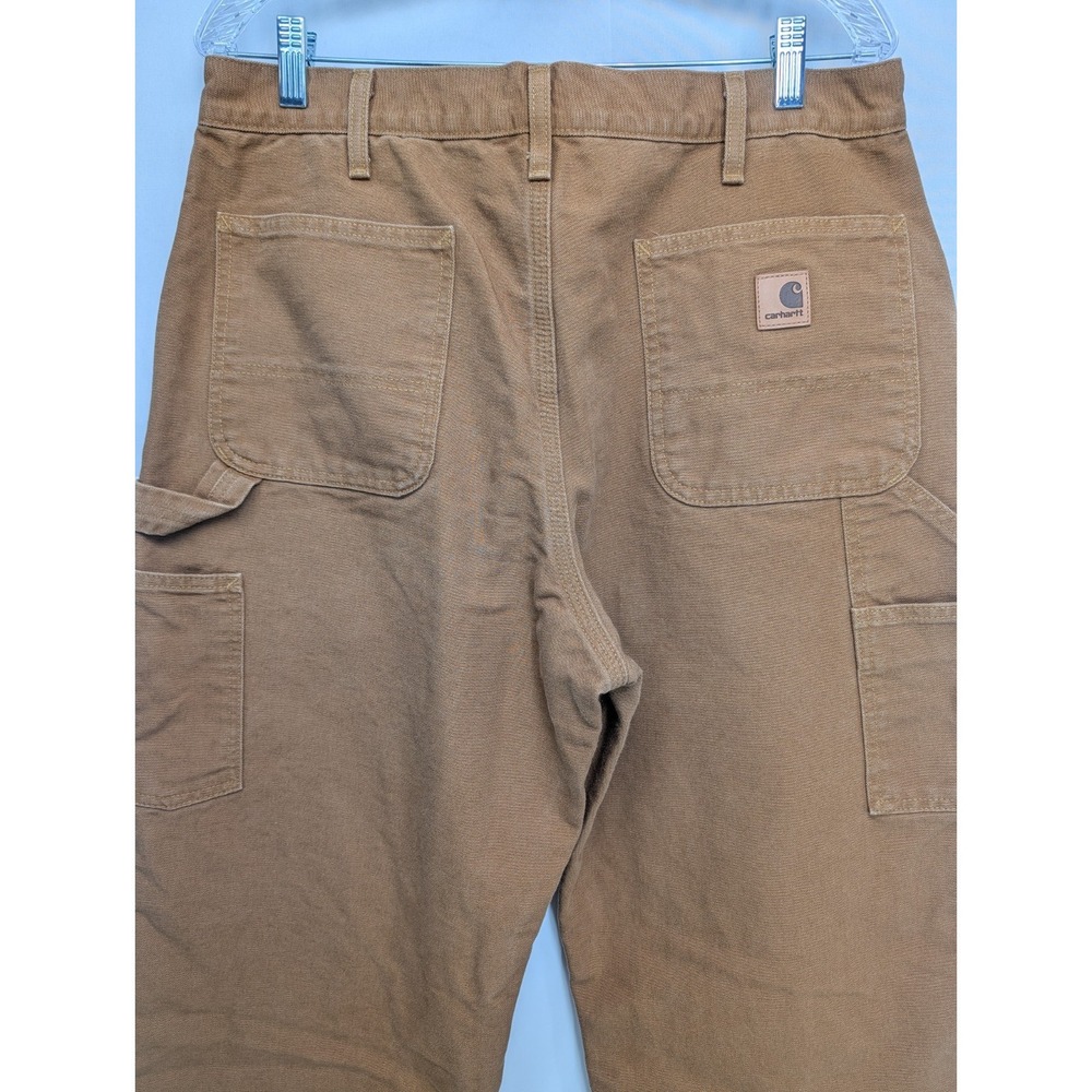 Carhartt Men's B111 Double Knee Flannel lined Carpenter Pants - 36 x 32 Brown - Picture 5 of 16